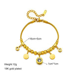 316L Stainless Steel Women Bracelet Crystal Pendant Girls Jewelry