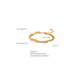 Metal Rock Texture Stainless Steel Plated Chain Bangle Bracelet