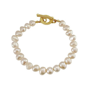 Peri'sbox Baroque Pearls Chain Bracelets Romantic Jewelry