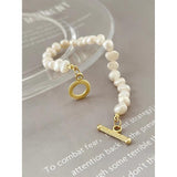 Peri'sbox Baroque Pearls Chain Bracelets Romantic Jewelry