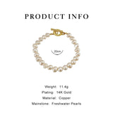 Peri'sbox Baroque Pearls Chain Bracelets Romantic Jewelry