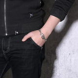 Handcuff Bracelet for Women Men Stainless Steel Chain
