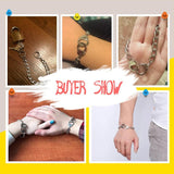 Handcuff Bracelet for Women Men Stainless Steel Chain