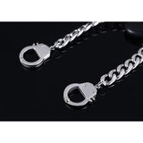 Handcuff Bracelet for Women Men Stainless Steel Chain