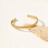 Uworld Stainless Steel Non Tarnished Bracelet Leaves Bangles