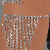 Stonefans Tassel Arm Chains for Women Rhinestone Boho Bracelet