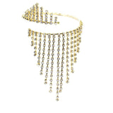 Stonefans Tassel Arm Chains for Women Rhinestone Boho Bracelet