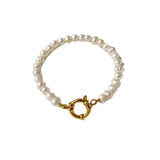 Baroque Pearl Bracelet with Stainless Steel Buckle