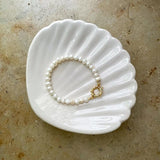 Baroque Pearl Bracelet with Stainless Steel Buckle