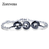 White Ceramic Charm Bracelets For Women Circle Round Bracelets & Bangles