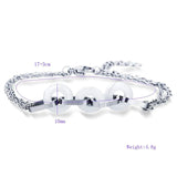 White Ceramic Charm Bracelets For Women Circle Round Bracelets & Bangles