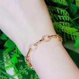 CWWZircons CZ 585 Round Link Chain Bracelet for Women