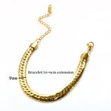 Retro Braided Thick Chain Bracelet Snake Bone Bangle Stainless Steel