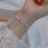 925 Silver Bracelet for Women Girls Jade Twigs Birthday Gift Jewelry