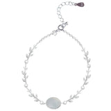 925 Silver Bracelet for Women Girls Jade Twigs Birthday Gift Jewelry