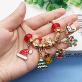 Xmas Santa Claus Charm Bracelet Women Jewelry Christmas Gift