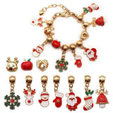 Xmas Santa Claus Charm Bracelet Women Jewelry Christmas Gift