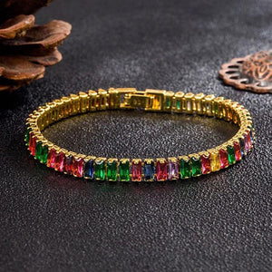 Colorful Zircon Bracelet for Women Party Jewelry