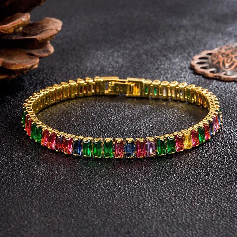 Colorful Zircon Bracelet for Women Party Jewelry