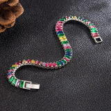 Colorful Zircon Bracelet for Women Party Jewelry