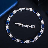 Yellow Cubic Zircon Marquise Cut Tennis Bracelet for Women