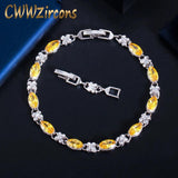 Yellow Cubic Zircon Marquise Cut Tennis Bracelet for Women