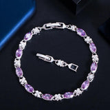 Yellow Cubic Zircon Marquise Cut Tennis Bracelet for Women