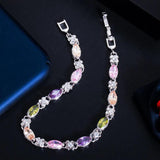 Yellow Cubic Zircon Marquise Cut Tennis Bracelet for Women