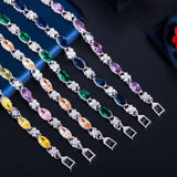 Yellow Cubic Zircon Marquise Cut Tennis Bracelet for Women