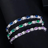 Yellow Cubic Zircon Marquise Cut Tennis Bracelet for Women
