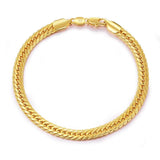 6MM Snake Chain Bracelet Unisex Chunky Cuban Link Bangle Hip-Hop Jewelry