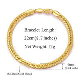 6MM Snake Chain Bracelet Unisex Chunky Cuban Link Bangle Hip-Hop Jewelry