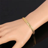 6MM Snake Chain Bracelet Unisex Chunky Cuban Link Bangle Hip-Hop Jewelry