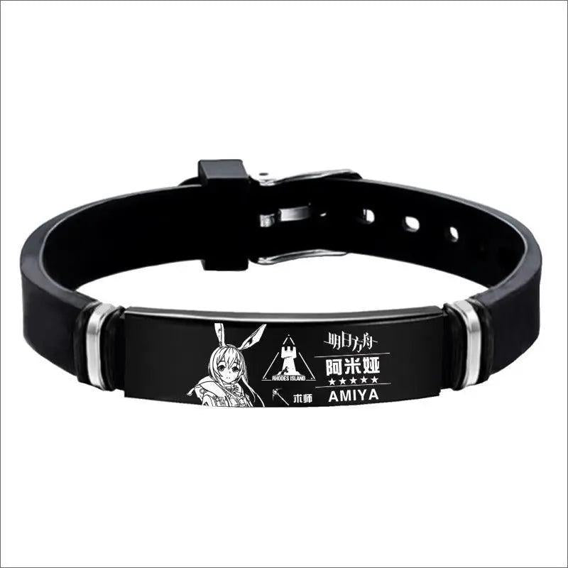Arknights Skadi Heart Bracelet Titanium Silicone Bangle Anime Jewellery