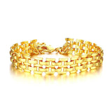 9MM Metal Thick Chain Link Bracelet for Women Girls Wrist Gift Jewelry