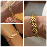 9MM Metal Thick Chain Link Bracelet for Women Girls Wrist Gift Jewelry