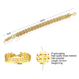 9MM Metal Thick Chain Link Bracelet for Women Girls Wrist Gift Jewelry