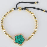 Colorful Five Leaf Flower Bracelet for Women