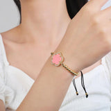 Colorful Five Leaf Flower Bracelet for Women