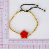 Colorful Five Leaf Flower Bracelet for Women