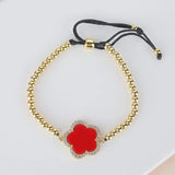 Colorful Five Leaf Flower Bracelet for Women