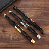 Solar System Bracelet Natural Stone Planets Leather Bangle Men Gift