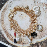 Crystal Pearl Tassel Bracelet for Women Bijoux No.5 Gift Jewelry