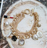 Crystal Pearl Tassel Bracelet for Women Bijoux No.5 Gift Jewelry