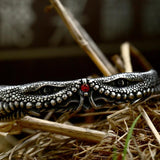 Crocodile Bracelet Titanium Steel Zircon Stones Punk Unique Jewelry