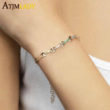 Geometric CZ Rainbow Bracelet Adjustable