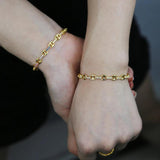 Geometric CZ Rainbow Bracelet Adjustable