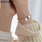 Vintage Thai Silver LUCK Bracelet Women Lock Chain S-B335