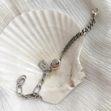 Vintage Thai Silver LUCK Bracelet Women Lock Chain S-B335
