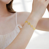 Life Tree Charms Bracelet with Stamp, Adjustable Wristband